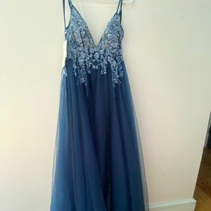 NWT NAVY BEADED DRESS
